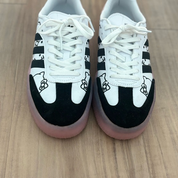 adidas Women's Athletic Shoes - Black, White, Pink - Picture 2 of 2